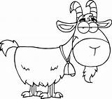 Goat Cartoon Coloring Pages Character Color Drawing Luna Getdrawings sketch template