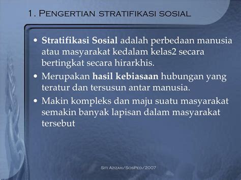Ppt Pelapisan Masyarakat Social Stratification Powerpoint