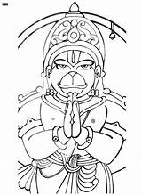 Hanuman Bajrang Shri 4to40 sketch template