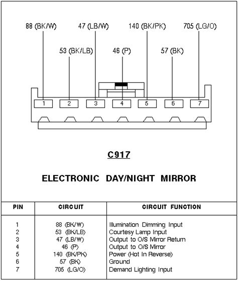 chevy silverado gentex  mirror wiring diagram