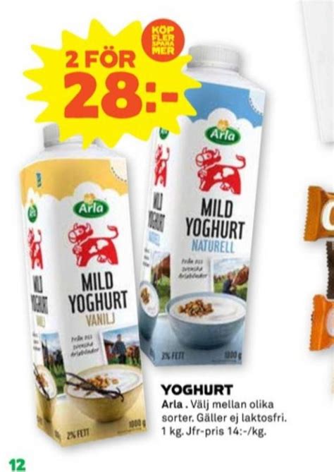 arla yoghurt stora coop maj