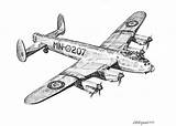 Lancaster Avro Candice sketch template