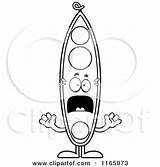 Pea Pod Cartoon Clipart Mascot Screaming Cory Thoman Outlined Coloring Vector Depressed Happy 2021 Clipartof sketch template