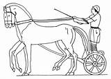 Chariot Greek Coloring Pages Broken Template Roman sketch template