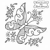 Butterfly Embroidery Patterns Hand Pattern Knots French Transfer sketch template
