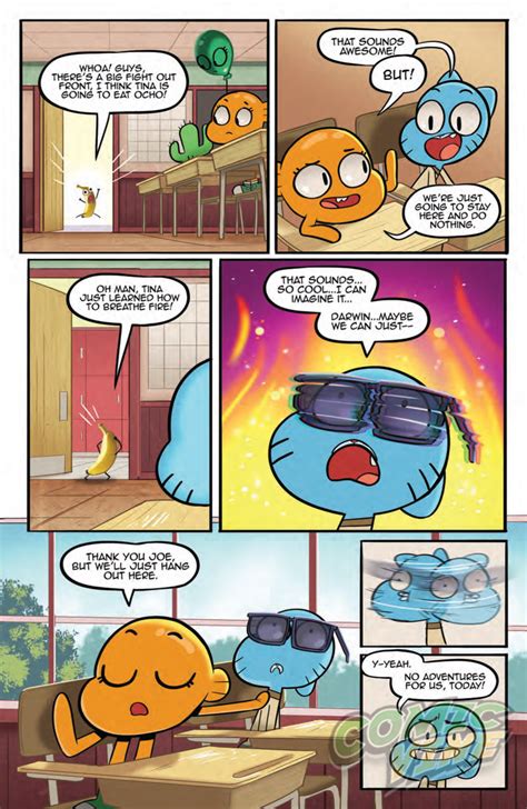 exclusive preview the amazing world of gumball 5 comic book preview comic vine
