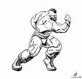 Street Fighter Zangief Lines Ii sketch template