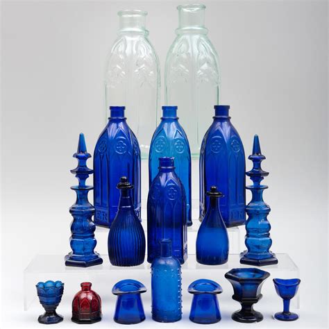 Sold Price Group Of Cobalt Glass Articles April 5 0120 11 00 Am Edt