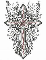 Crosses 5x7 Winged Hoop Coloring Sewswell sketch template
