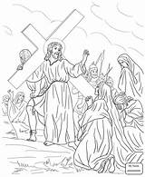 Jesus Crucifixion Drawing Coloring Cross Christ Pages Kids Getdrawings sketch template