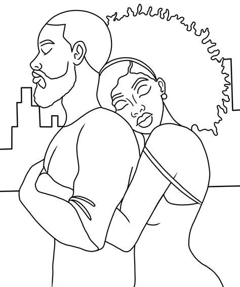 couples outlined pre drawn canvas adults teens diy art etsy