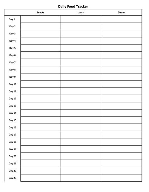 images  daily food tracker printable printable daily food