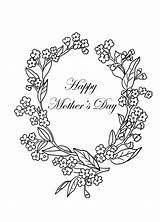 Coloring Mothers Mother Pages Forget sketch template