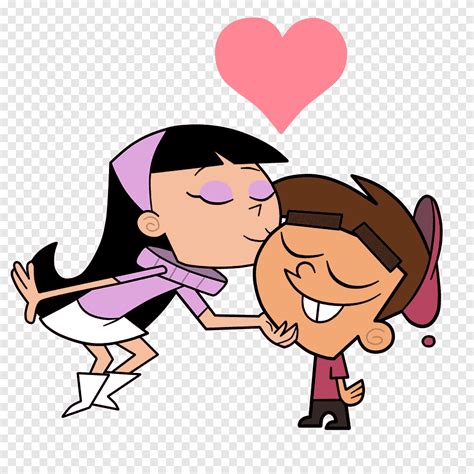 timmy turner trixie tang tootie kiss frederator studios kiss love purple png
