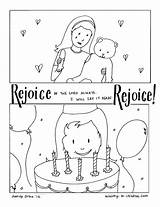Rejoice Coloring Lord Pages Philippians Children Printable sketch template