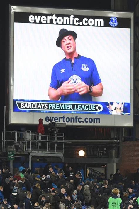 Sylvester Stallone Turned Up At An Everton Match To Deliver A Half Time