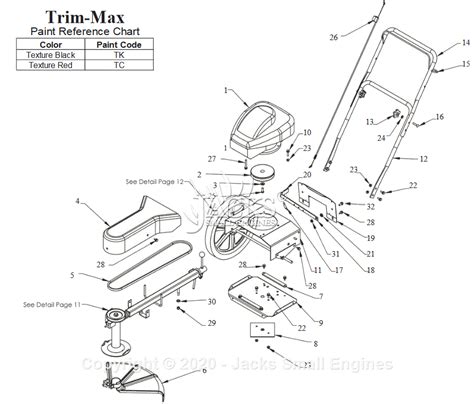 swisher stdxq serial   parts diagram  trim max assembly