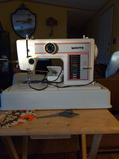 white sewing machine   model