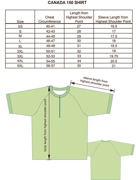 size charts  products projoy sportswears  apparel canada