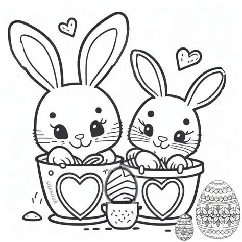 easter bunny coloring page