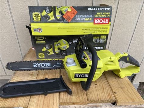 Ryobi Ry40503 40v 14 Inch Brushless Cordless Chainsaw For Sale Online