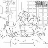 Scoob Scooby Onlinecoloringpages Cama Peludo sketch template