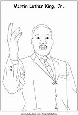 Luther Colouring Mlk Marther sketch template