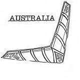Boomerang Australian sketch template