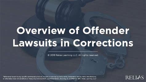 Overview Of Offender Lawsuits In Corrections Relias Academy