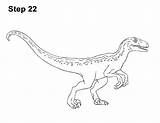 Raptor Jurassic Velociraptor sketch template