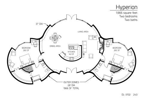 cement dome home plans floor plan dl  monolithic dome institute