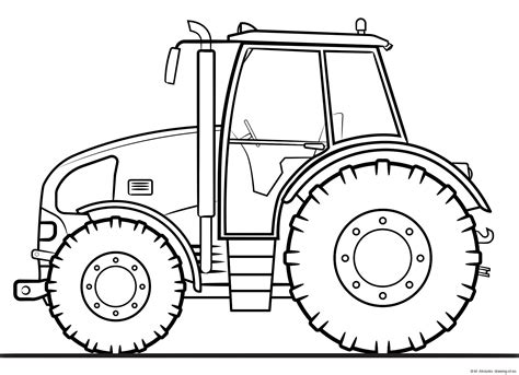 tractor coloring page  art illustrations