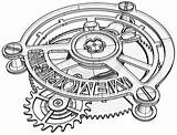 Mechanical Gears Tourbillon Sketchite Mechanism Hourglass Outlines sketch template
