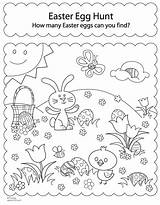 Easter Coloring Egg Hunt Pages Colouring Activity Printable Kids Printables Eggs Worksheets Activities Sheet Sheets Fun Preschool Color Print Find sketch template