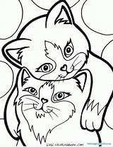 Coloring Cat Pages Cute Kittens Colouring Printable Kitty Kids Print Sheets Ausmalbilder Choose Board sketch template