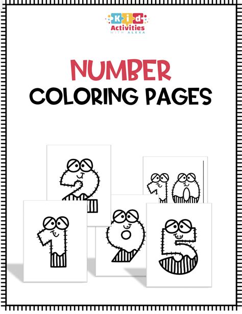 ideas  coloring coloring pages  toddlers numbers