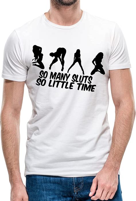 Men S So Many Sluts Funny T Shirt Jokes Gym Top Birthday T Tee Small