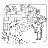 Nehemiah Coloring Pages Wall Bible Jerusalem Clipart Rebuilt Kids Crafts Rebuilding Walls Rebuilds Christian Activities Sheets Story Sunday School Builds sketch template