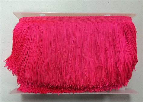 20 Yd Bolt 6 Neon Hot Pink Chainette Fabric Fringe Trim By The Yard