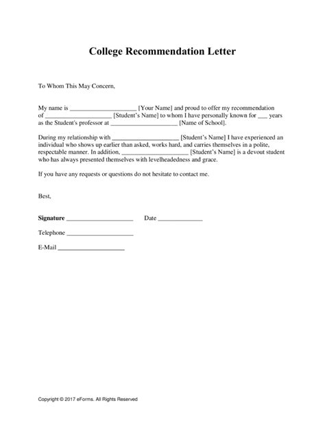 college recommendation letter   mentor invitation template ideas