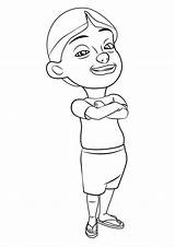 Upin Ipin Mail Coloring Pages Drawing Draw Printable Step Ros Funny sketch template