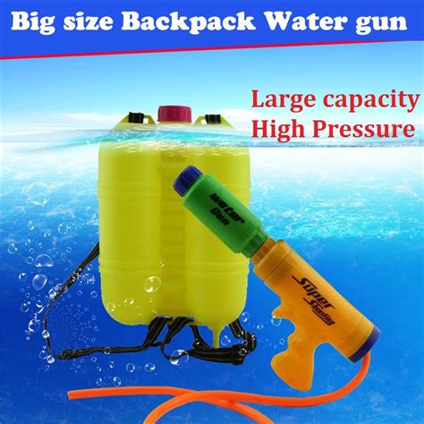 Outdoor Super Soaker Blaster Backpack Pressure Squirt Pool Toy Outdoor