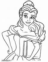 Belle Coloring Pages Beast Beauty Disney Book Disneyclips Printable Color Pdf Chip Holding Funstuff sketch template