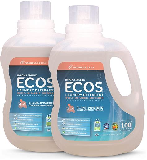 ecos  liquid laundry magnolia lily natural detergent  loads