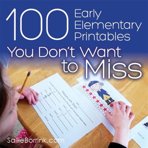 early elementary printables