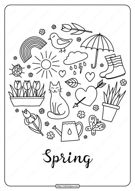 printable spring  coloring book coloring books coloring pages