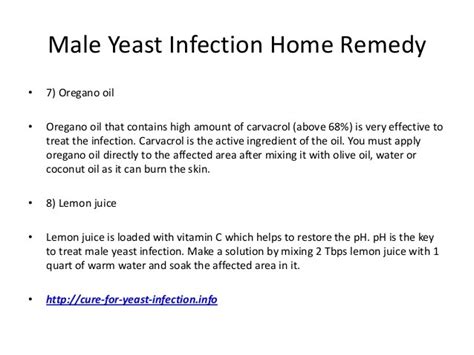 Male Yeast Infection Home Remedy