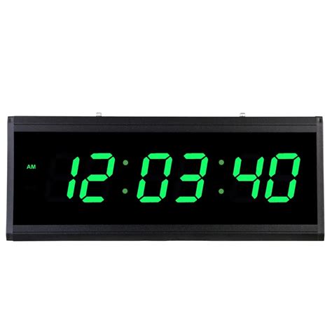 led digital electronic clock time display stylish large size digital wall clock living room