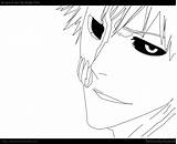 Ichigo Coloring Pages Outline Bleach Comments sketch template