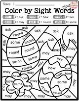 Sight Words Color Grade Spring First Code Word Worksheets Pages Kindergarten Coloring Teacherspayteachers Worksheet Choose Board Find sketch template